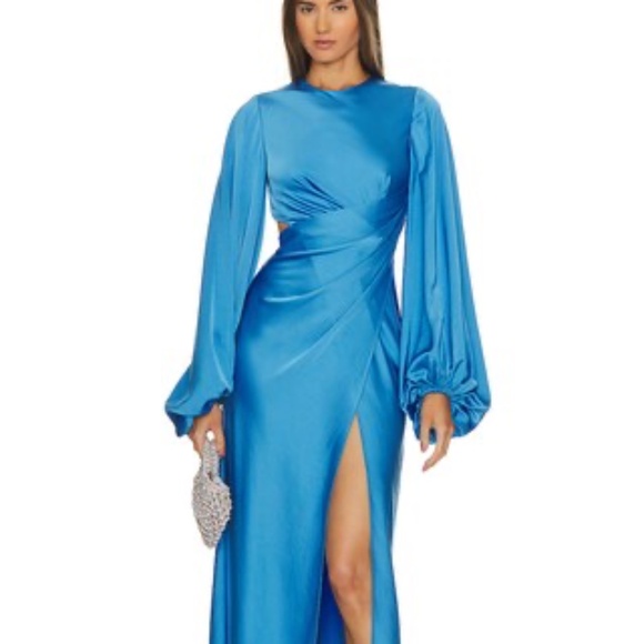Significant Other Lara Long Sleeve Dress in Azure Blue - Picture 1 of 13
